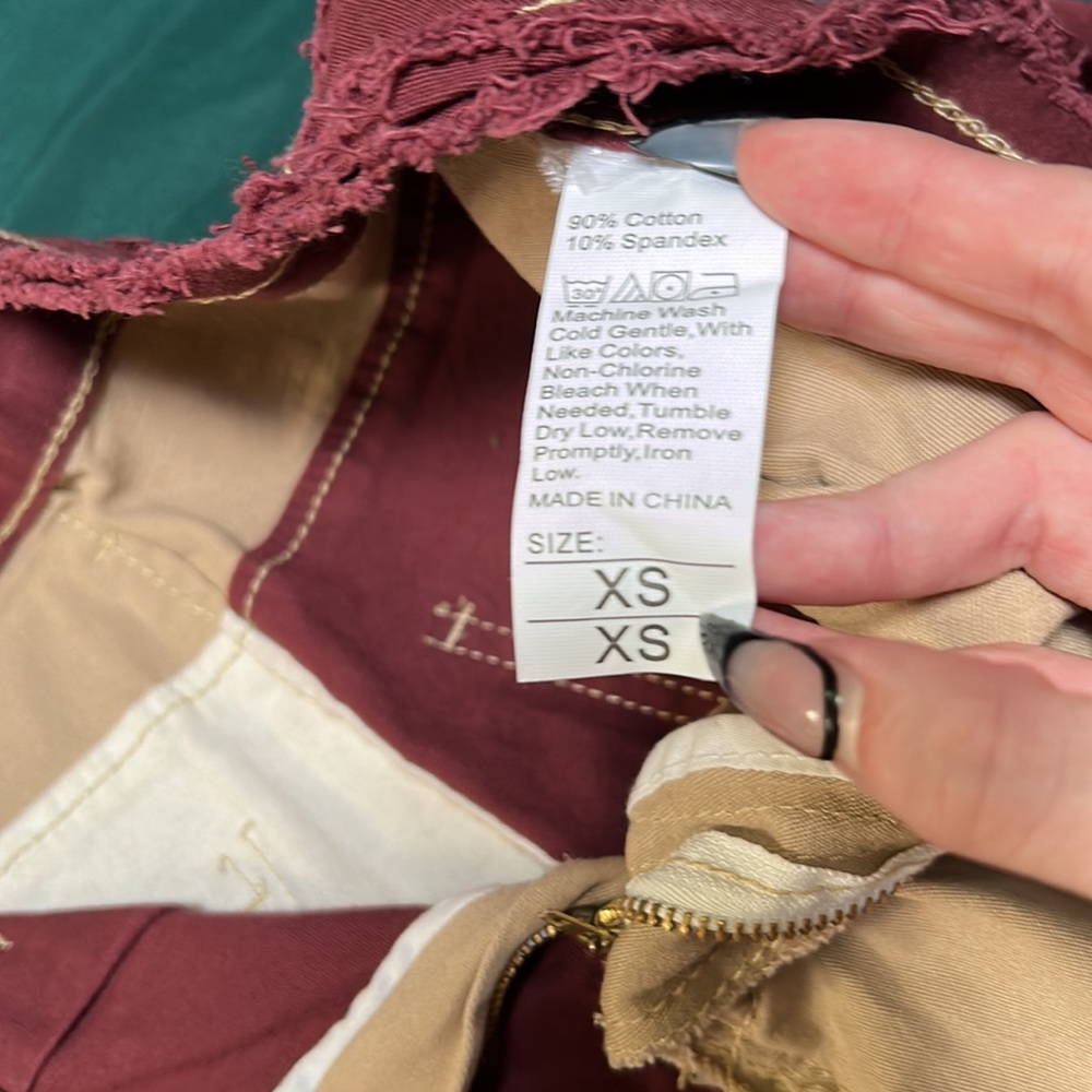 Patchwork Red And Tan Pants - image 5